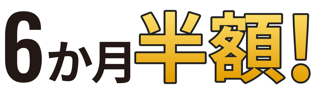 6か月半額！