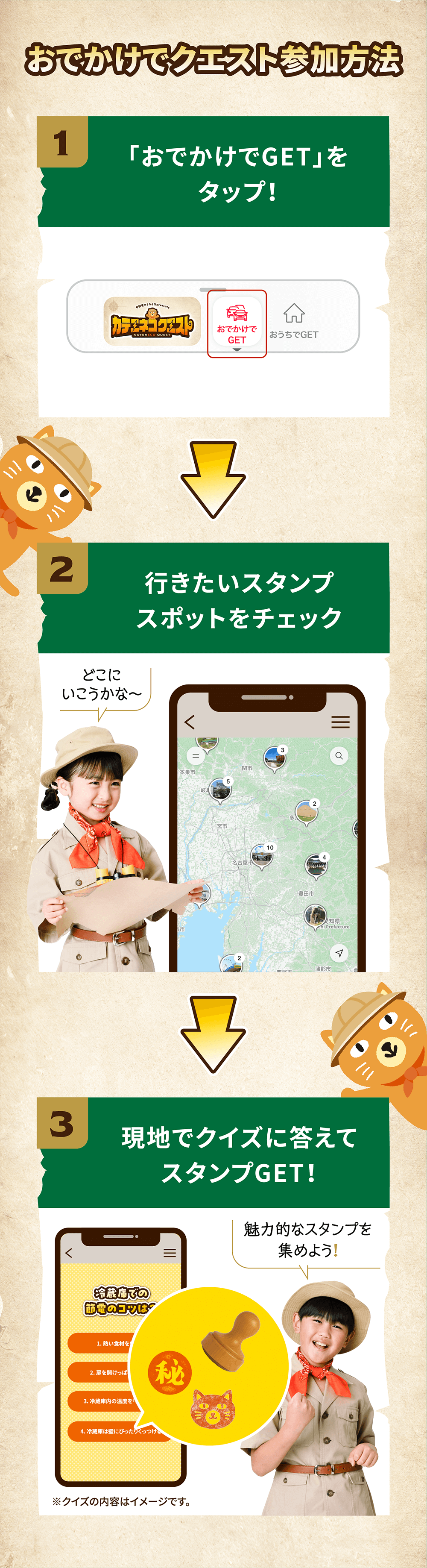 おでかけでクエスト参加方法