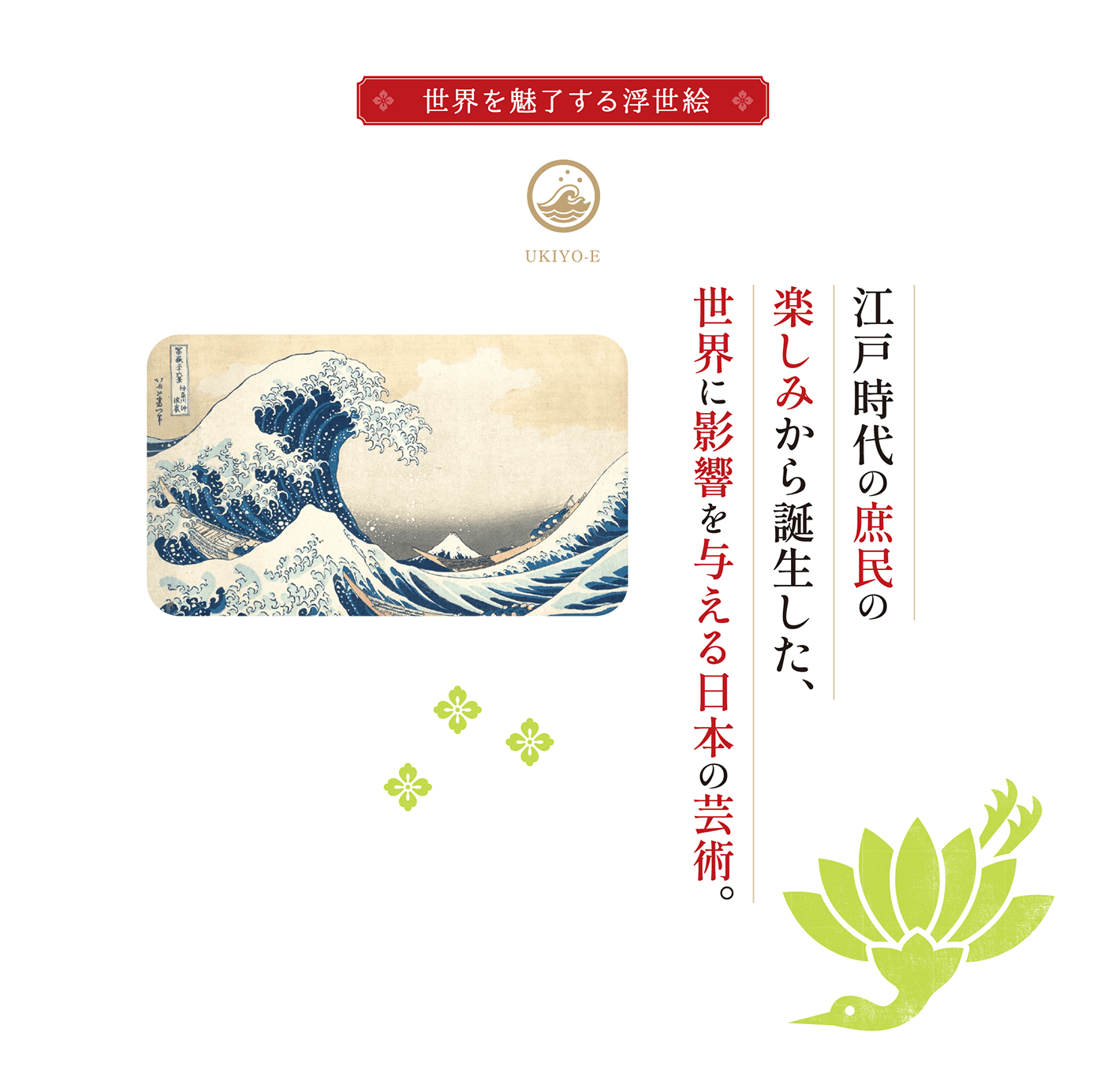 江戸時代の庶民の楽しみから誕生した、世界に影響を与える日本の芸術。