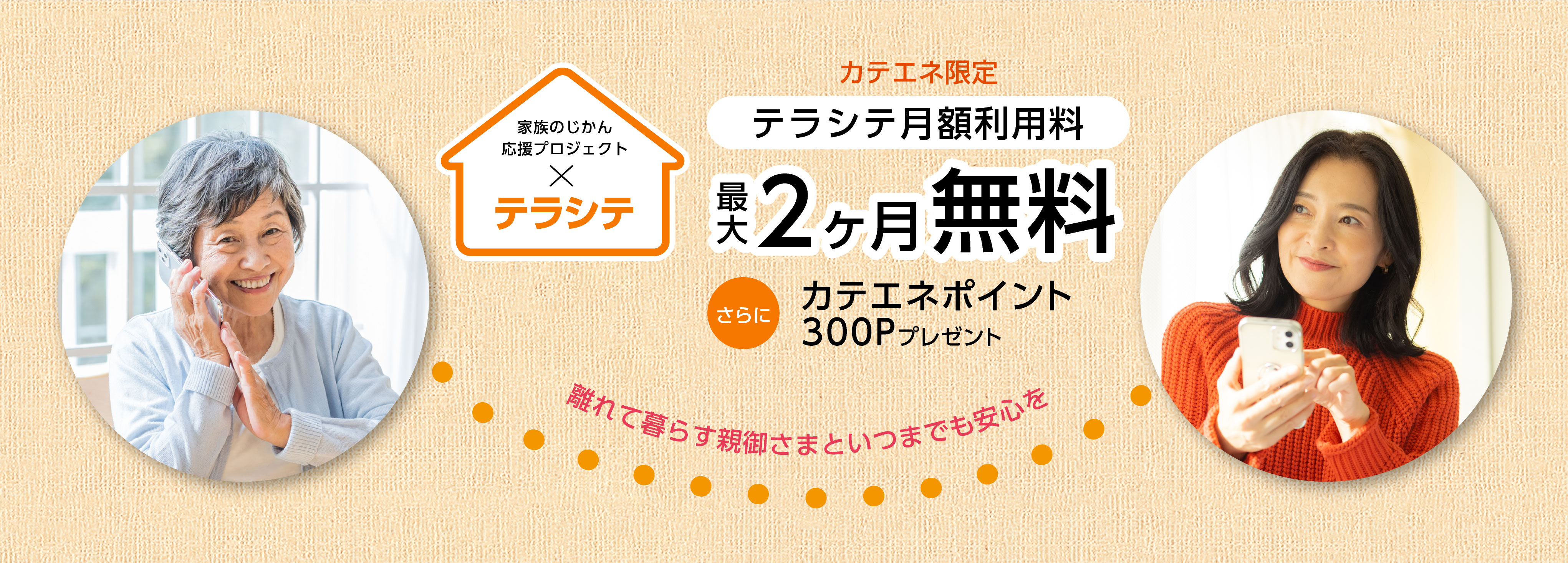 カテエネ限定 テラシテ月額利用料 最大無料2か月