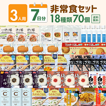 【3人用】7日分の非常食セット