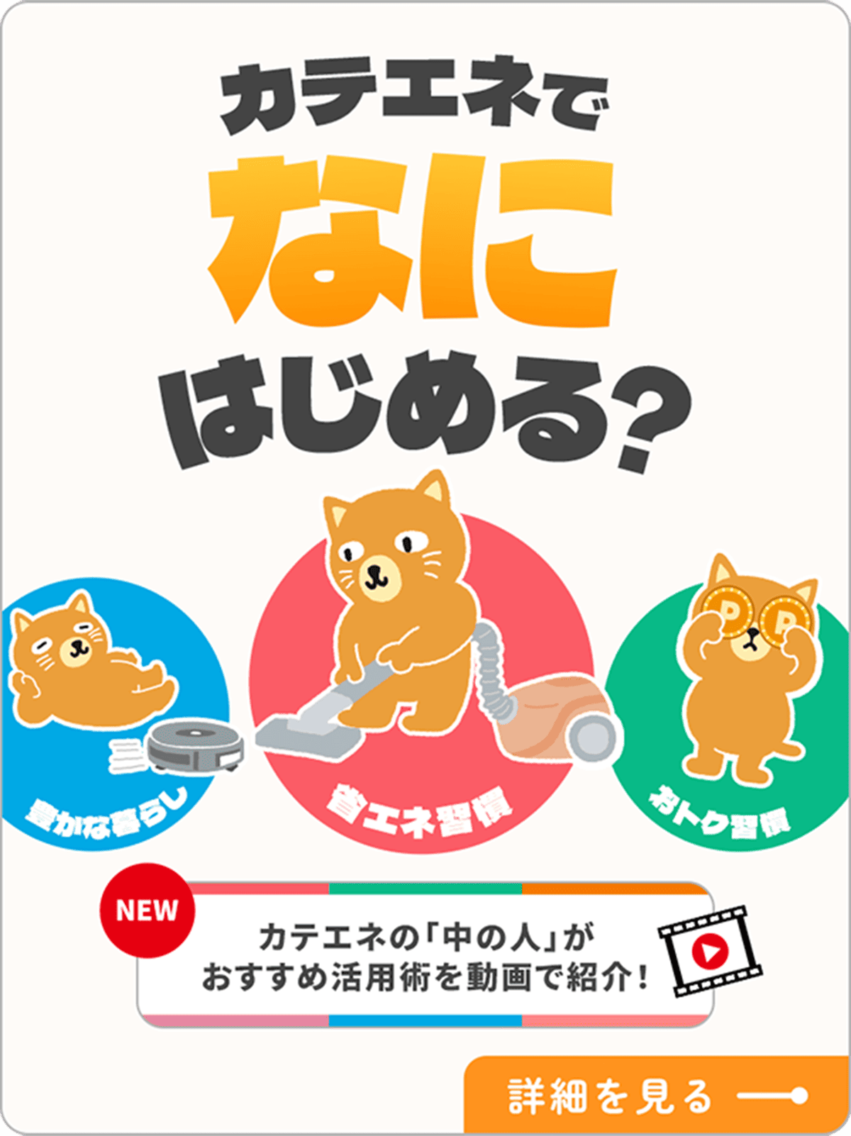 カテエネでなにはじめる？