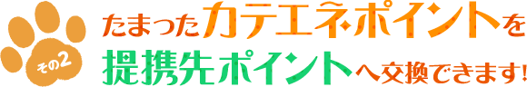 その2 たまったカテエネポイントを提携先ポイントへ変換できます！