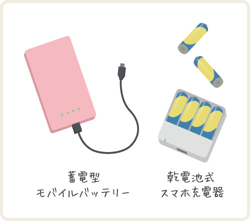 蓄電型モバイルバッテリー 乾電池式スマホ充電器