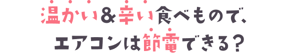 温かい＆辛い食べ物で、エアコンは節電できる？