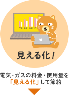 見える化　電気・ガスの料金・使用量を「見える化」して節約