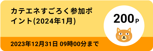 カテエネすごとく参加ポイント(2024年1月)