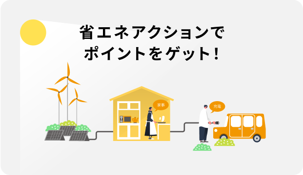 省エネアクションでポイントをゲット！