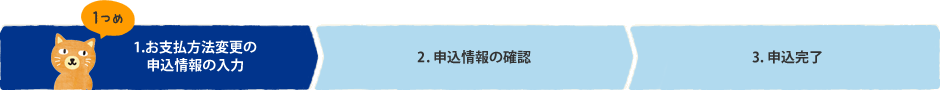 お支払方法の変更の入力