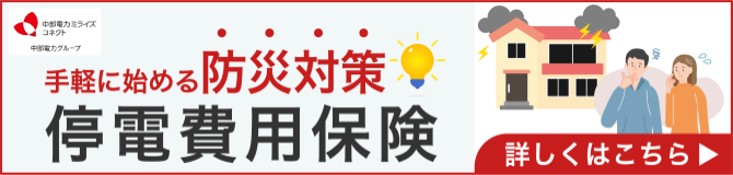 手軽に始める防災対策停電費用保険