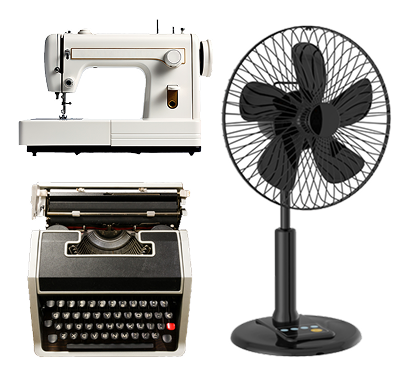 ワープロ・ミシン・扇風機