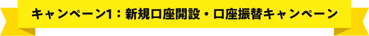 キャンペーン1：新規口座開設・口座振替キャンペーン