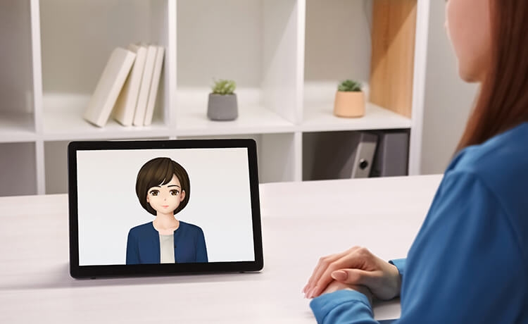 画面に映るアバター