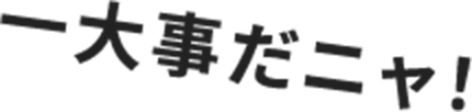 一大事だニャ！